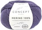 Katia Concept Merino 100% - 99 donker violet - Wol Garen, Hobby en Vrije tijd, Breien en Haken, Ophalen of Verzenden, Nieuw