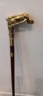 Wandelstok - Gepolijst brons ebben hout stok - Erotische