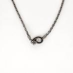 Halsketting - 18 karaat Witgoud - 0.11ct. tw. Diamant, Sieraden, Tassen en Uiterlijk, Kettingen, Nieuw