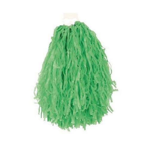 1x Stuks cheerball/pompom groen met ringgreep 28 cm  - Che.., Hobby en Vrije tijd, Feestartikelen, Ophalen of Verzenden