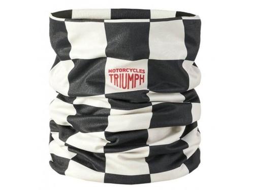 TRIUMPH - Coll triumph geblokt zwart wit - MTUS2340, Motoren, Kleding | Motorkleding, Ophalen of Verzenden