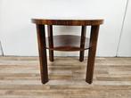 Middentafel - Ronde salontafel Art Deco in notenfine from de