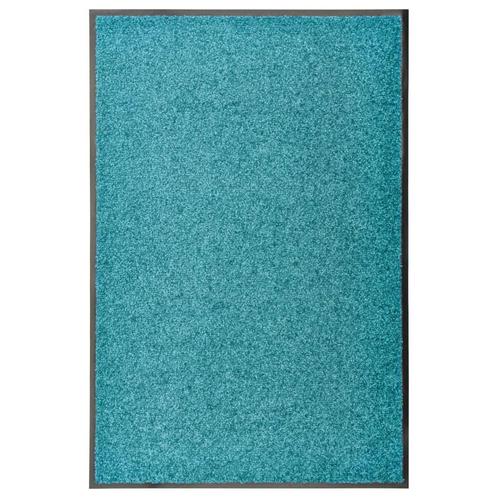 vidaXL Deurmat wasbaar 60x90 cm cyaan, Tuin en Terras, Deurmatten, Nieuw, Verzenden