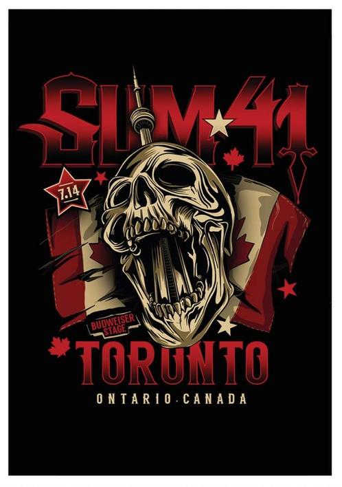 Posters - Poster Sum 41 - Toronto, Verzamelen, Muziek, Artiesten en Beroemdheden, Zo goed als nieuw, Verzenden
