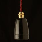 Fitting Keramiek Zwart Burton Messing E27, Nieuw