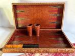 Bordspel - Box in Decorative Leather French Books - Hout, Antiek en Kunst, Curiosa en Brocante