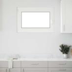 vidaXL Kelderraam RISOR 90x50 cm draai-kiep DIN links wit, Doe-het-zelf en Verbouw, Glas en Ramen, Verzenden, Nieuw