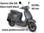 Kymco Like 50I matt black scooter in 25/45KM  Polderscooter!