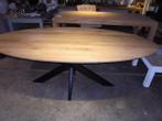 Massief eiken tafelsovaal 220x110