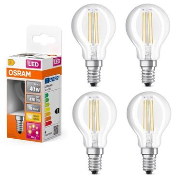 4 stuks Osram LED Kogellamp E14 4W/827 470lm | 3-staps di... beschikbaar voor biedingen