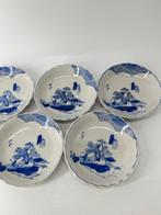 Old Imari ware blauw en wit handgeschilderd landschap klein, Antiek en Kunst