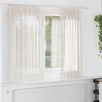 vidaXL Gordijnen voile met roedezakken 2 st crèmekleurig, Verzenden, Nieuw, Crème