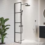 Douchewand Essos 40 x 200 cm Zwart – Inloopdouche 8 mm, Doe-het-zelf en Verbouw, Sanitair, Verzenden, Nieuw, Douche