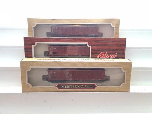 Liliput H0 - 24400 - Modeltrein goederenwagon (3) - 3 Eaos, Hobby en Vrije tijd, Modeltreinen | H0