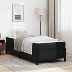 vidaXL Bedframe met matras met matras Zwart 100 x 200 cm, Verzenden, Nieuw, Zwart, Overige materialen
