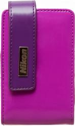 Nikon Coolpix CSS30 Compact Leren Case - Paars, Verzenden, Zo goed als nieuw