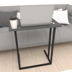 [en.casa] Bureau Högsby laptoptafel 65,5x60x35,5 cm antracie, Huis en Inrichting, Tafels | Bijzettafels, Verzenden, Nieuw