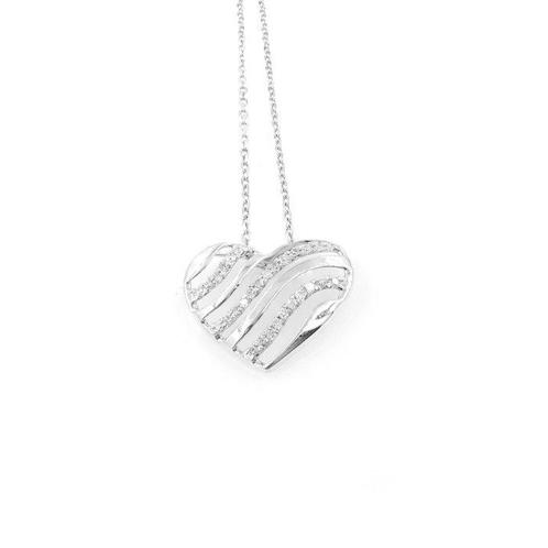 Zonder Minimumprijs - Ketting met hanger - 14 karaat Witgoud, Sieraden, Tassen en Uiterlijk, Antieke sieraden