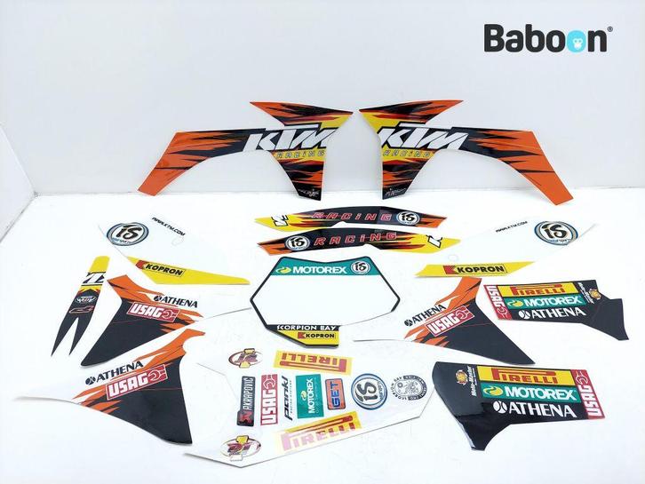 Sticker KTM 125 SX 2011 Factory Graphics Kit (77208190600), Motoren, Onderdelen | Overige, Gebruikt, Verzenden