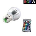LED Bollamp RGB + Warm Wit- 5 Watt - E27, Nieuw, Modern, Ophalen of Verzenden