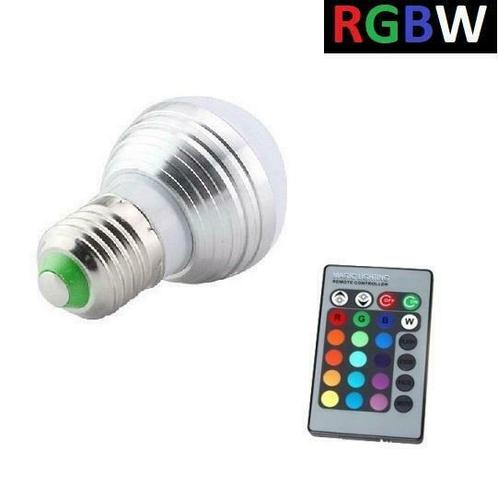 LED Bollamp RGB + Warm Wit- 5 Watt - E27, Huis en Inrichting, Lampen | Losse lampen, Nieuw, Ophalen of Verzenden