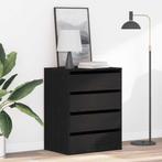 vidaXL Ladekast met lade Zwart eiken 60 x 41 x 76 cm Bewerkt, Kinderen en Baby's, Kinderkamer | Commodes en Kasten, Verzenden