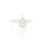 Ring - 18 karaat Witgoud - 0.45ct. tw. Diamant (Natuurlijk), Sieraden, Tassen en Uiterlijk, Ringen, Nieuw