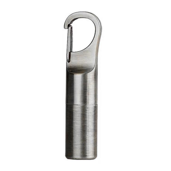 Karabijn aansteker - Hervulbaar - Zilver, Caravans en Kamperen, Kampeeraccessoires, Nieuw, Ophalen of Verzenden