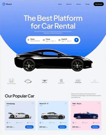 Professionele Auto Verhuur Website - €3000 beschikbaar voor biedingen