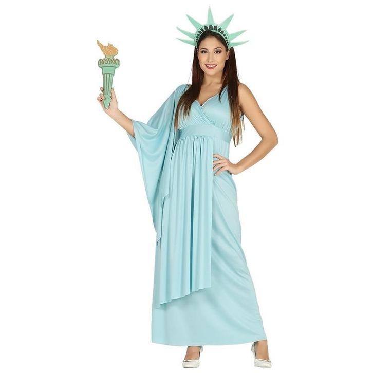 Vrijheidsbeeld kostuum licht blauw voor dames - Amerikaans.., Kleding | Dames, Carnavalskleding en Feestkleding, Verzenden