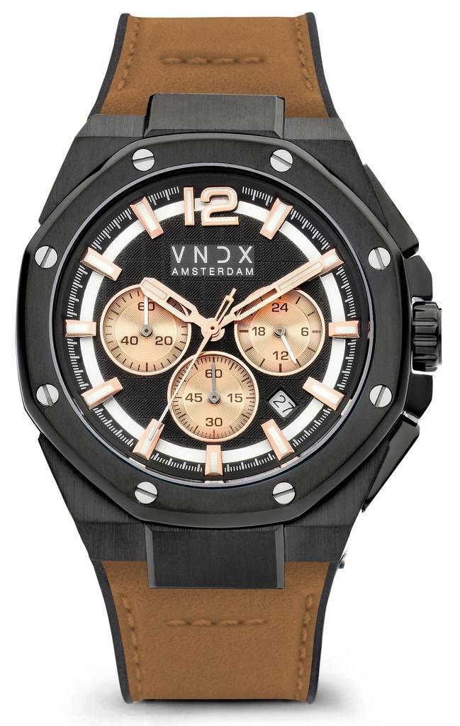 VNDX Wise Man Silicon Bruin LB11899-17 horloge, Sieraden, Tassen en Uiterlijk, Horloges | Heren, Polshorloge, Nieuw, Overige merken