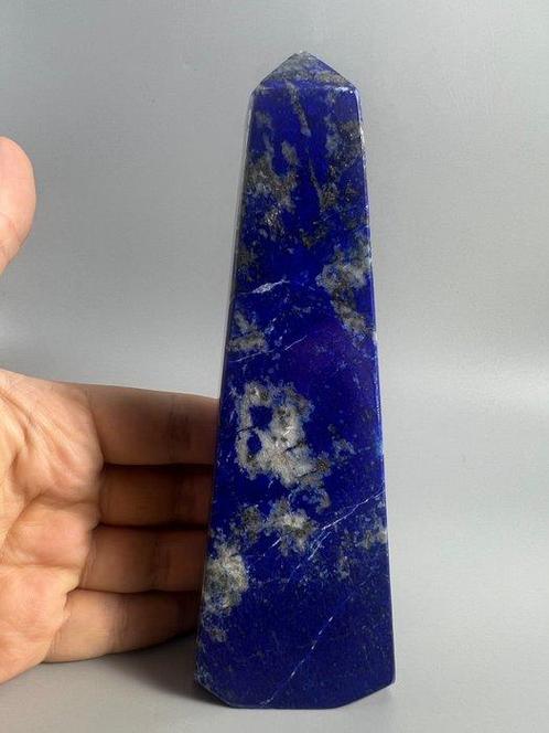Lapislazuli Toren - Obelisk - AAA++ Kwaliteit - Pyriet, Verzamelen, Mineralen en Fossielen