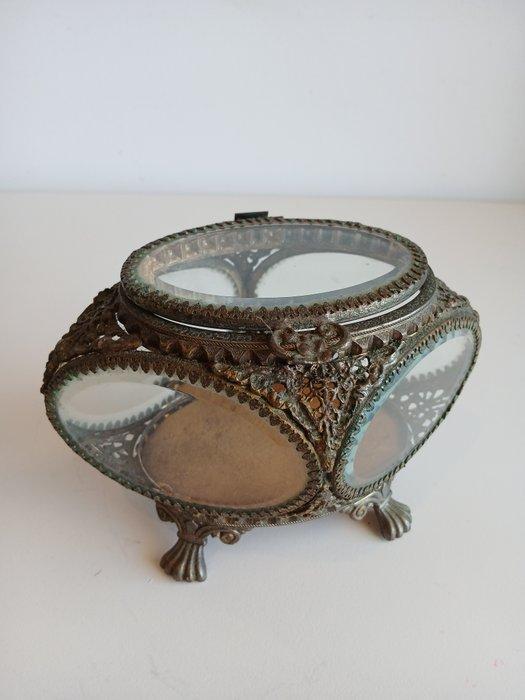 Sieradendoos - Glas, Legering - Napoleon III, Antiek en Kunst, Antiek | Overige Antiek