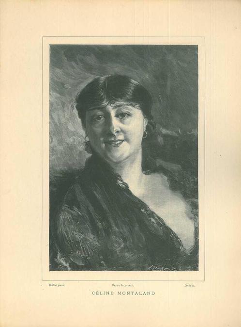 Portrait of Celine Marie Caroline Henriette Montaland, Antiek en Kunst, Kunst | Etsen en Gravures