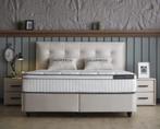 Outlet Opberg boxspring Modebedd 160x200 beige, Verzenden, Nieuw, Overige kleuren, Modern