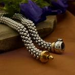 18 Krt. Bicolor gouden Mesh schakel collier; 44,5 cm | Fope, Sieraden, Tassen en Uiterlijk, Ophalen of Verzenden, Gebruikt, Overige kleuren