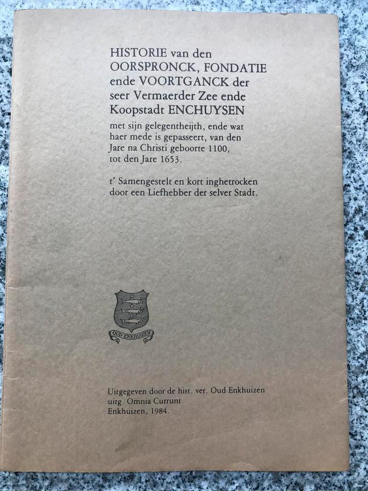 Historie Enkhuizen, Boeken, Geschiedenis | Stad en Regio, 20e eeuw of later, Gelezen, Verzenden