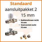 Eco 4 Standaard aansluitpakket 2 t.b.v. 15 mm buis, Ophalen of Verzenden, Nieuw, Radiator, Hoog rendement (Hr)
