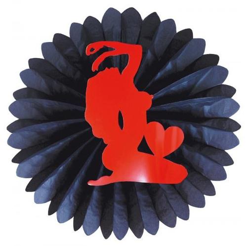 Decoratiewaaier sexy vrouw 60 cm - Pornstar feest, Hobby en Vrije tijd, Feestartikelen, Ophalen of Verzenden
