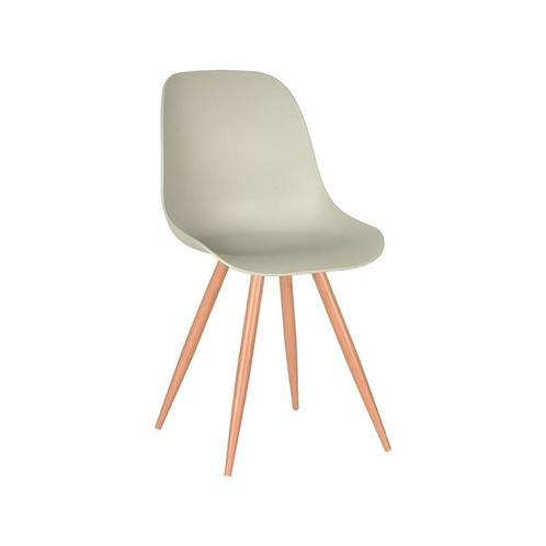 LABEL51 - Eetkamerstoel Rimini - Breeze PP - Eiken Metaal, Huis en Inrichting, Stoelen, Twee, Overige kleuren, Nieuw, Kunststof