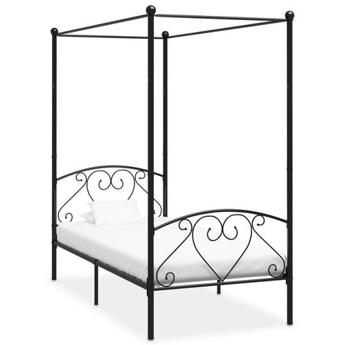 vidaXL Metaal Hemelbed 90x200 - Tweedekansje - Direct Lev..., Huis en Inrichting, Slaapkamer | Bedden, Nieuw, Ophalen of Verzenden