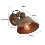 Anne Lighting wandlamp Sprocket 3357BR Nieuw, Huis en Inrichting, Lampen | Wandlampen, Ophalen of Verzenden, Nieuw, Overige materialen