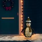 vidaXL Kerstpinguïn decoratief LED 90 cm luxe stof, Diversen, Kerst, Verzenden, Nieuw