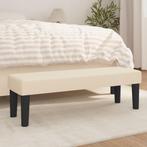 vidaXL Bankje 100x30x30 cm stof crèmekleurig, Verzenden, Nieuw, Stof, Minder dan 150 cm