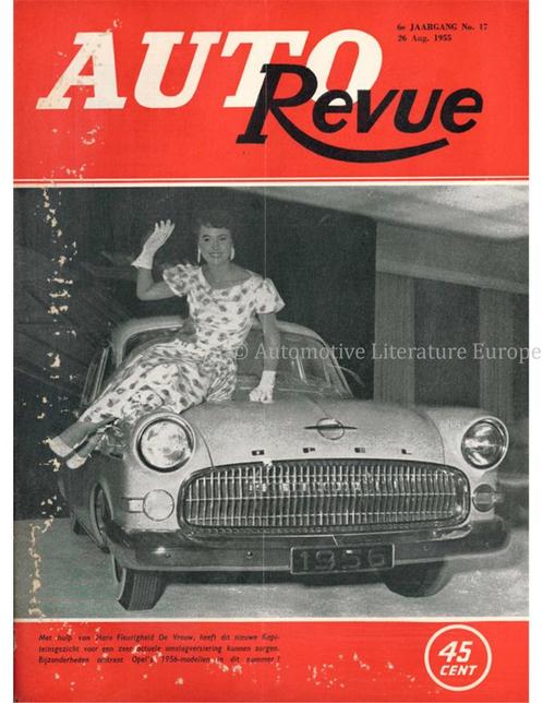 1955 AUTO REVUE MAGAZINE 17 NEDERLANDS, Boeken, Auto's | Folders en Tijdschriften