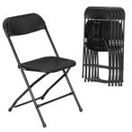 Klapstoelen - Vouwstoelen - Set van 4 - Eettafelstoelen - Zw, Verzenden, Zo goed als nieuw