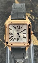 Cartier Santos-Dumont Rose - Leather - Medium - WGSA0117, Overige merken, Leer, Polshorloge, Nieuw