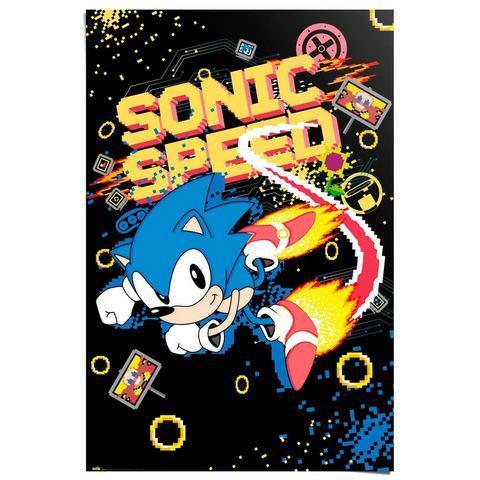 Reinders! Poster Sonic - speed, Huis en Inrichting, Woonaccessoires | Schilderijen, Tekeningen en Foto's, Nieuw, Verzenden