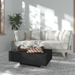 vidaXL Salontafel 85x55x31 cm bewerkt hout zwart, Huis en Inrichting, Tafels | Salontafels, 50 tot 100 cm, Verzenden, Nieuw, 50 tot 100 cm