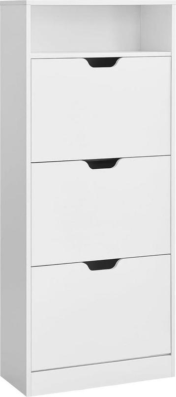 Schoenenkast met 3 deuren - hoogte 139 cm - schoenenrek met beschikbaar voor biedingen